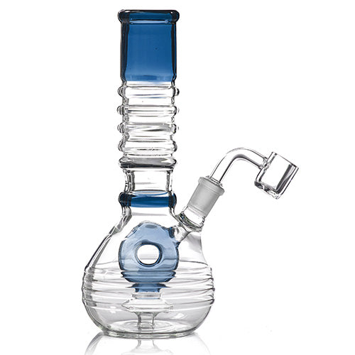 [AM032201] Unbranded Glass Doughnut (7131) 8.5" Blue