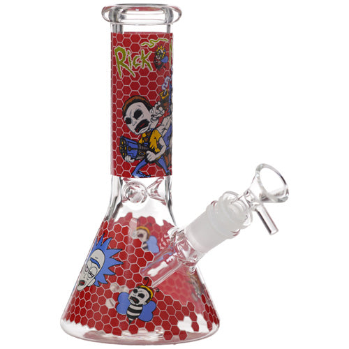 [AM032250] Unbranded Glass Honeycomb Rick & Morty (7196) 8.0" Red