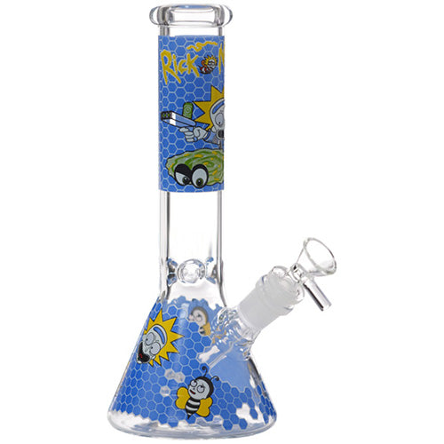 [AM032264] Unbranded Glass Honeycomb Rick & Morty (7200) 10.0" Blue