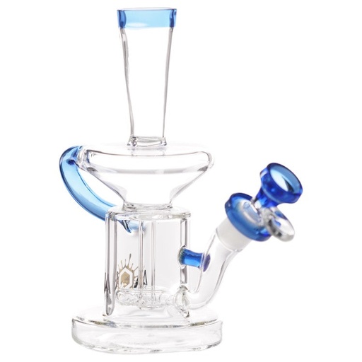 [AM032763] Aqua Glass Top Mounth Piece Lip (8918) 8.0" Blue