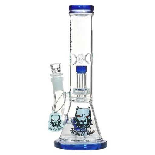 [AM032896] Pit Bull Glass Glass BK Shower (8963) 12.0" Blue