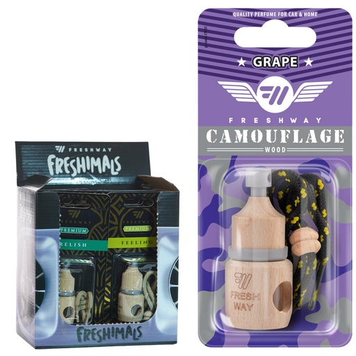 [AM033344] Freshway Air Freshener Premium Wood 1 of Each Flavors