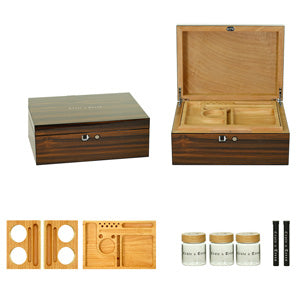 [AM033846] Crate & Trees Cigars Accessories Premium Adjustable Supply Box Brown