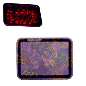 [AM034064] Unbranded RYO Accessories Glow Rolling Tray With Led Light 8.5" x 11.0"  Design 1