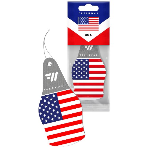 [AM034135] Freshway Air Freshener Flags Dry Air Freshener USA