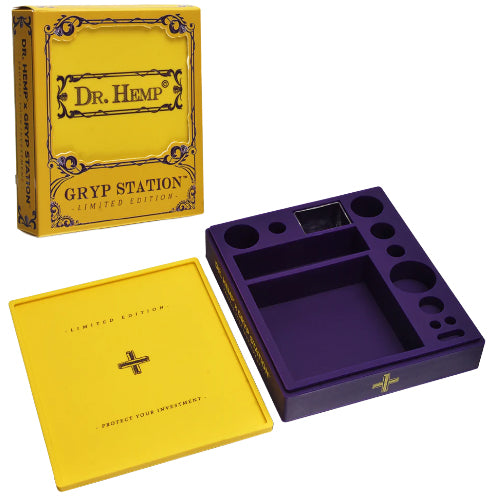 [AM034564] Dr.Hemp Container & Jars Silicone Gryp Station All-One Dabbing Station Yellow