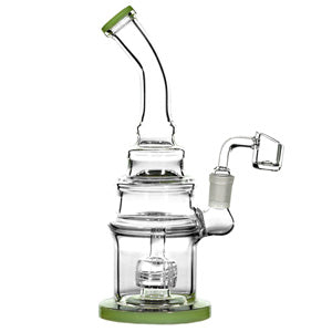 [AM037448] Unbranded Glass Fancy 3 Rim (6695) 9.0"-Milky Green
