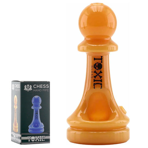 [AM037580] Toxic Hand Pipe Chess TXH8 (6225) Glass 5.0"-Amber