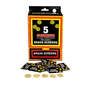 [AM037661] Brass Screen Box - Gold  500 per box (3240-1)