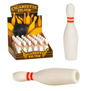 [AM039288] Ceramic Pipe 2.5" - Bowling Pin - 36 Per Box (3254)