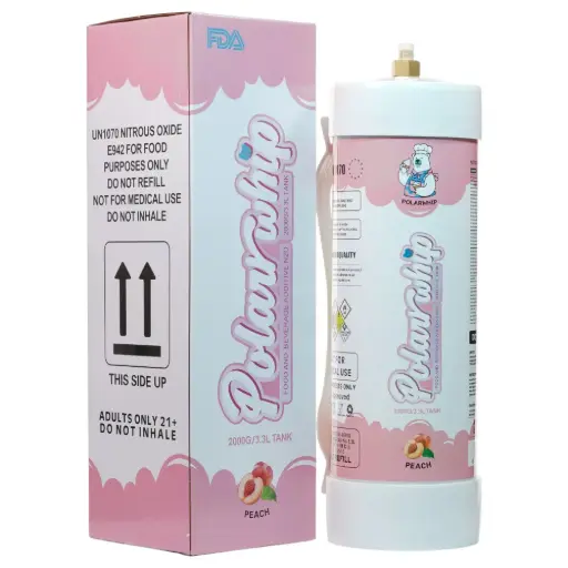 [AM039316] Polar Whip Chargers With Safety Relief Valve 3.3L 2000 GR-Peach (2 packs per Box)