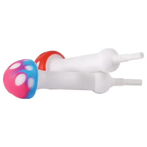 [AM050033] Silicone Nector Collector Mushroom with 10mm Ceramic Tip 5.0" (5 per pack)