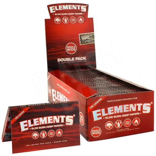 [M0072] ELEMENTS Red  Papers Single Wide Size 25ct