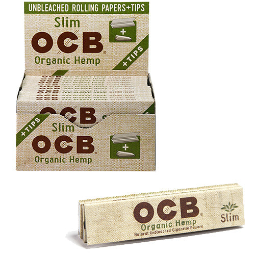 [M0178] OCB Papers+Tip Organic Hemp King Size Slim 24ct