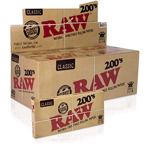 [M0224] RAW Classic Papers King Size Slim 200's 40ct