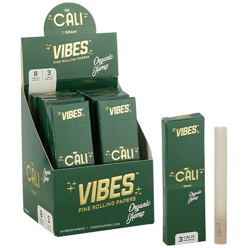 [M0428] VIBES The Cali 1 Gram Organic Hemp 3-Pack 8ct