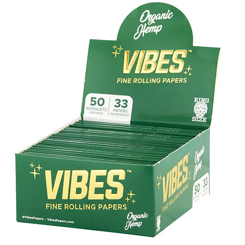 [M0443] VIBES Paper Organic Hemp King Size 50ct