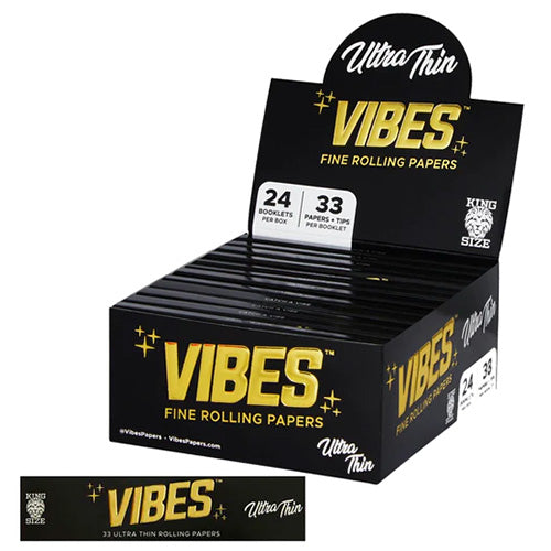 [M0455] VIBES Paper+Tip Ultra Thin King Size 24ct