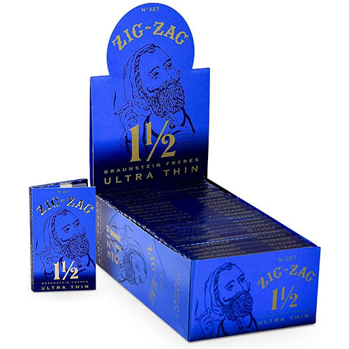 [M0473] ZIG ZAG Papers Blue 11/2 Size 24ct