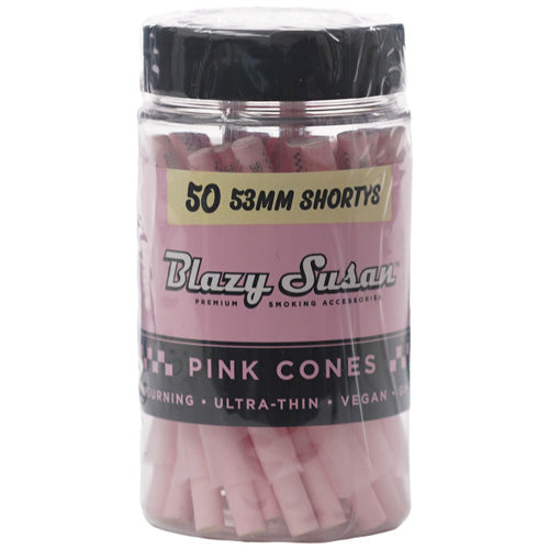 [M0496] BLAZY SUSAN Pink Cones Jar 53mm Shorty Size 50/1ct
