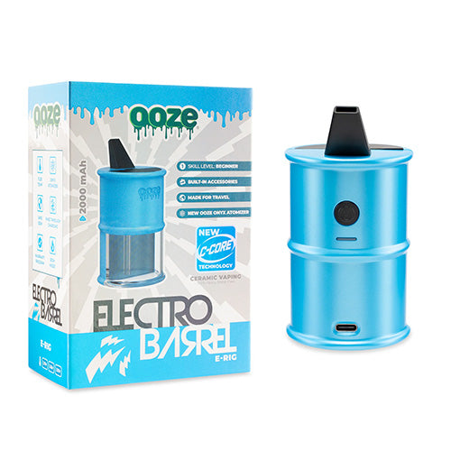 [M0735] OOZE Electro Barrel Dab Rig Blue 1ct
