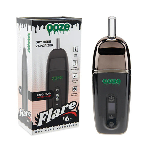 [M0740] OOZE Flare Dry Flower Vaporizer Black 1ct