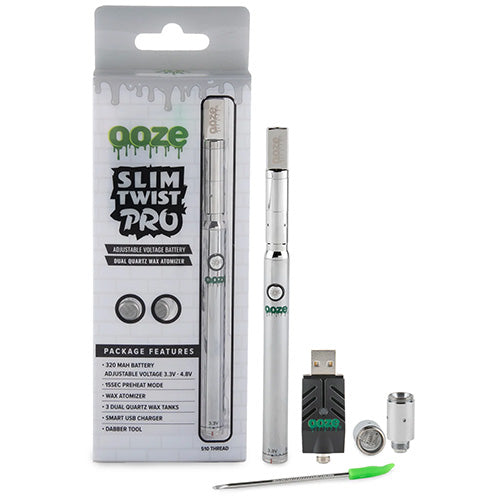 [M0788] OOZE Slim Pro Battery Pen Chrome 1ct