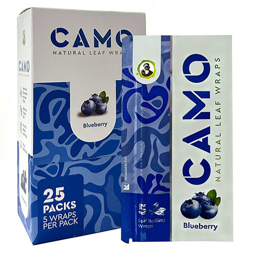 [M1043] CAMO Natural Leaf Wraps Blueberry 5-Pack 25ct
