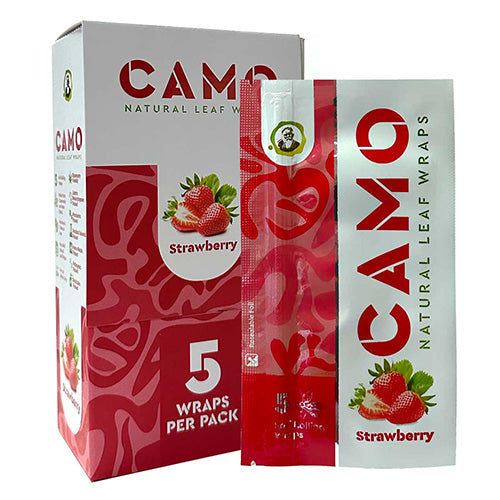 [M1057] CAMO Natural Leaf Wraps Strawberry 5-Pack 25ct
