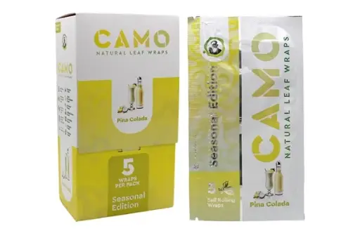 [M1059] CAMO Natural Leaf Wraps Pina Colada 5-Pack 25ct
