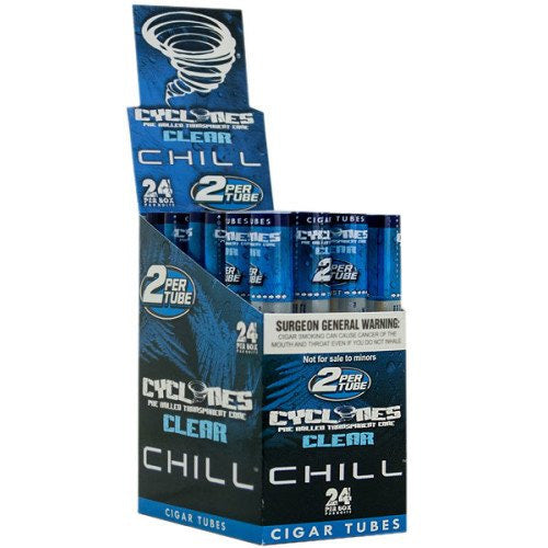 [M1082] CYCLONES 2X Clear Chill Blue 24ct