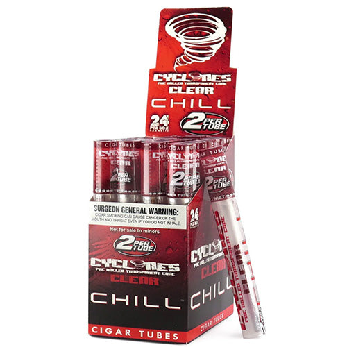 [M1083] CYCLONES 2X Clear Chill Red 24ct