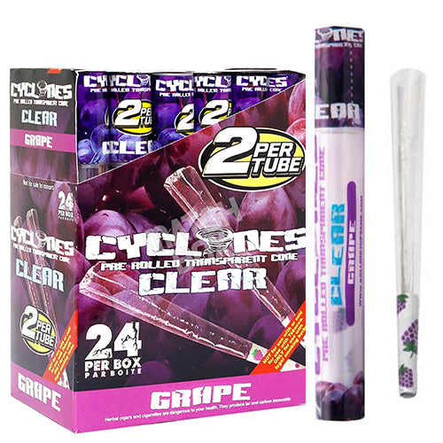 [M1084] CYCLONES 2X Clear Grape 24ct