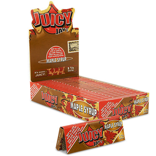 [M1194] JUICY JAY'S Papers 11/4 Size Maple Syrup 24ct (Discontinued)