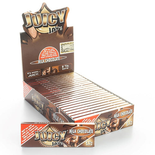 [M1197] JUICY JAY'S Papers 11/4 Size Milk Chocolate 24ct (Discontinued)