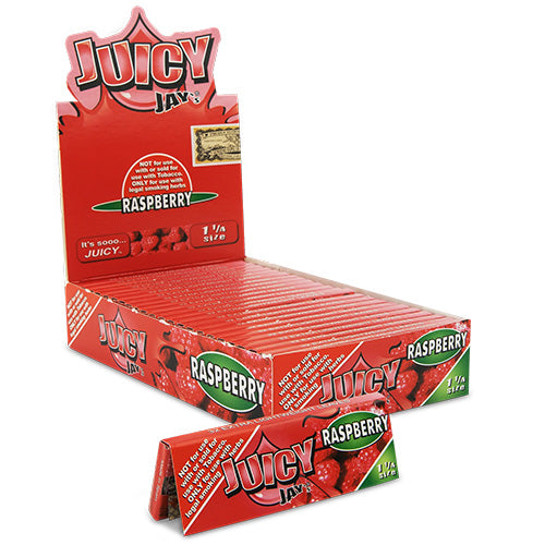 [M1201] JUICY JAY'S Papers 11/4 Size Raspberry 24ct
