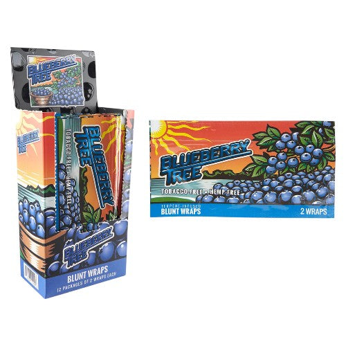 [M1418] ORCHARD BEACH Blueberry Tree Terpene Infused Blunt Wraps 2-Pack 12ct