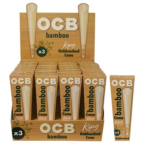 [M1425] OCB Cones Bamboo King Size 3/32ct