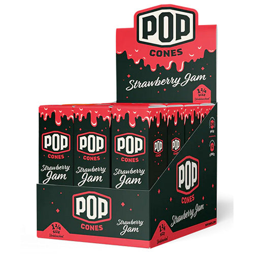 [M1440] POP CONES Unbleached Cones Strawberry Jam 11/4 Size 6/24ct