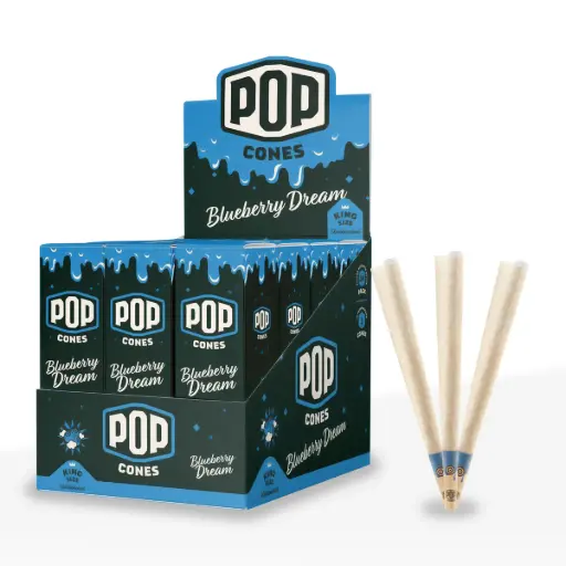 [M1464] POP CONES 2.0 Unbleached Cones Blueberry Dream King Size 3/24ct