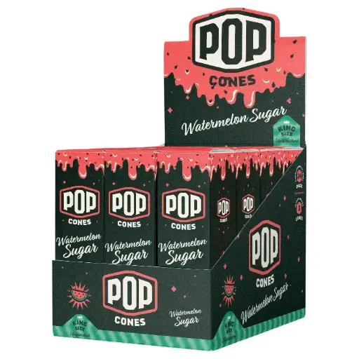 [M1468] POP CONES 2.0 Unbleached Cones Watermelon Sugar King Size 3/24ct