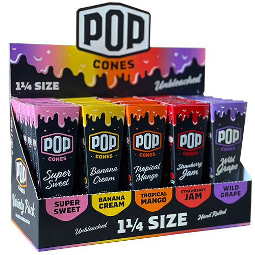 [M1479] POP CONES Unbleached Cones Variety Pack 11/4 Size 6/25ct
