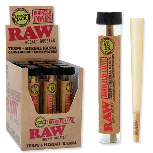 [M1522] RAW Rocket Booster Cones Lemon Jack 12ct