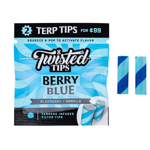 [M1561] TWISTED TIPS Terpene Infused Tips Berry Blue 2 for $0.99 24ct