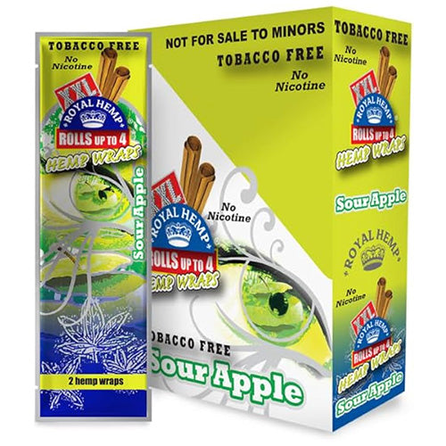 [M1586] XXL Hemp Wraps Sour Apple 25ct