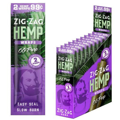 [M1595] ZIG ZAG Hemp Wraps OG Purp 2-Pack 25ct
