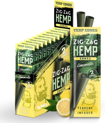 [M1601] ZIG ZAG Terpene Infused Cones Limoncello 2/15ct