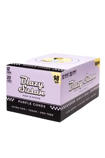 [M1827] BLAZY SUSAN Purple Cones Display 98mm Size 20/12ct