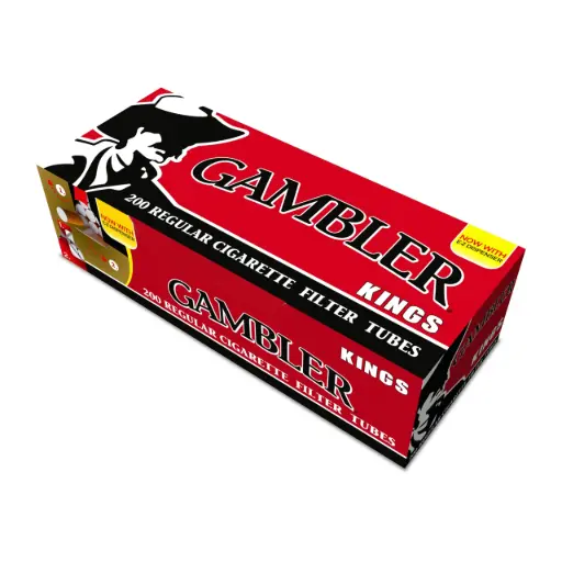 [M1857] GAMBLER Cigarette Tubes Regular King Size 200/5ct