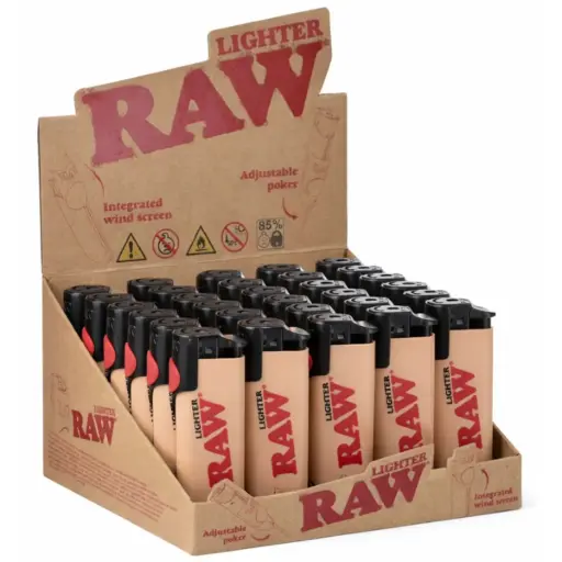 [M1884] RAW Lighter Phoenix Refillable Brown 30ct